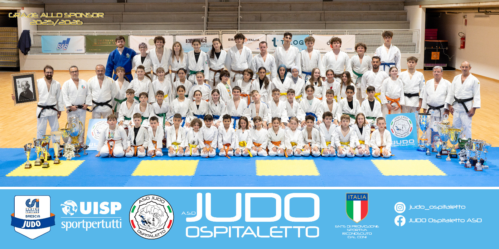 Atleti ASD Judo Ospitaletto durante allenamento